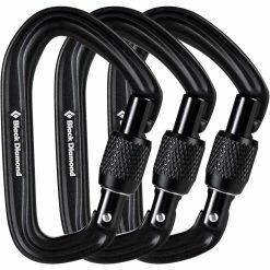 Black Diamond Carabiners HotForge Screwgate Carabiner 3 Pack